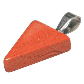 Pendentif flèche triangle en jaspe rouge