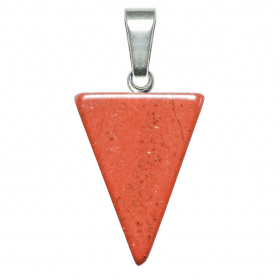 Pendentif flèche triangle en jaspe rouge