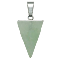 Pendentif percé pointe flèche en aventurine verte