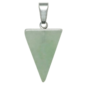 Pendentif percé pointe flèche en aventurine verte