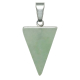 Pendentif percé pointe flèche en aventurine verte