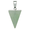 Pendentif percé pointe flèche en aventurine verte