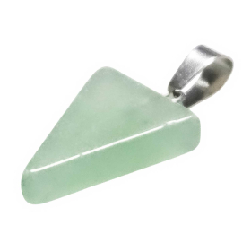 Pendentif percé pointe flèche en aventurine verte