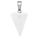 Pendentif pointe flèche en quartz blanc