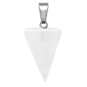 Pendentif pointe flèche en quartz blanc