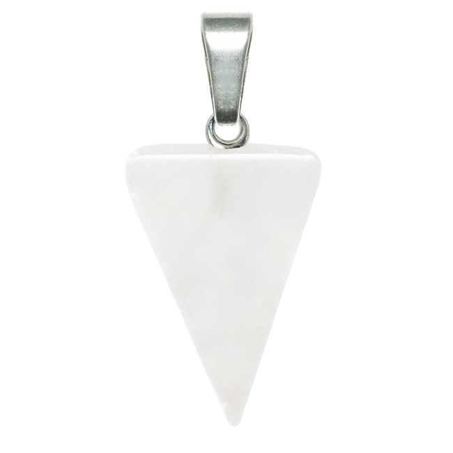 Pendentif pointe flèche en quartz blanc