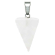 Pendentif pointe flèche en quartz blanc