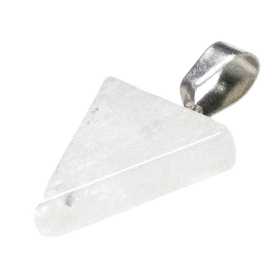 Pendentif pointe flèche en quartz blanc
