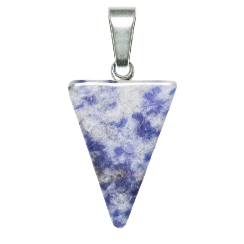 Pendentif flèche triangle en sodalite