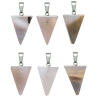 Pendentif flèche triangle en agate naturelle