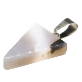 Pendentif flèche triangle en agate naturelle