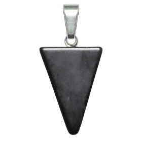 Pendentif flèche triangle en obsidienne noire