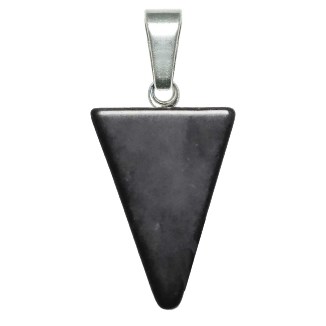Pendentif flèche triangle en obsidienne noire