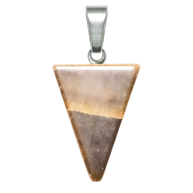 Pendentif flèche triangle en oeil de tigre