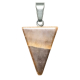 Pendentif flèche triangle en oeil de tigre