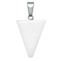 Pendentif pointe flèche en jade blanc