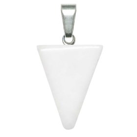Pendentif pointe flèche en jade blanc