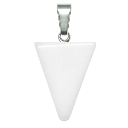 Pendentif pointe flèche en jade blanc