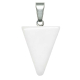 Pendentif pointe flèche en jade blanc