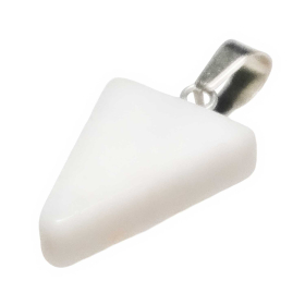 Pendentif pointe flèche en jade blanc