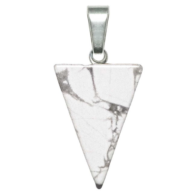 Pendentif pointe flèche en howlite