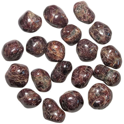 Pierres roulées grenat rhodolite - 2 à 3 cm - Lot de 2