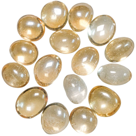 Pierres roulées quartz aura jaune - 2.5 à 3 cm - A l'unité