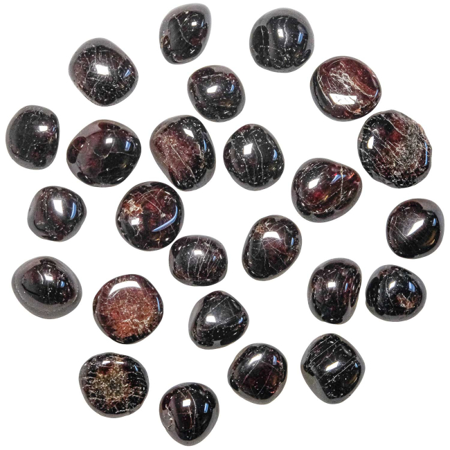 Pierres roulées grenat spessartite - 1.5 à 2 cm - Lot de 2