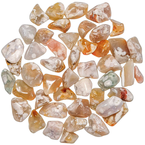 Pierres roulées agate fleur - 2 à 3 cm - 50 grammes