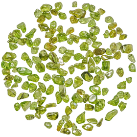 Petites pierres roulées péridot - Qualité extra - 0.5 à 1 cm - Lot de 11