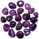 Pierres roulées violette teintée - 2 à 3 cm - Lot de 2