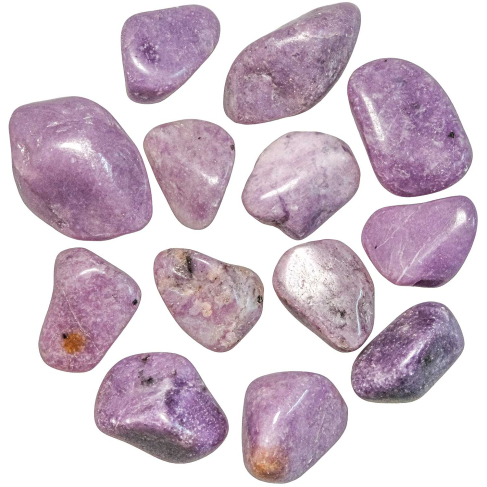 Pierres roulées lépidolite - 3 à 4 cm - Lot de 2