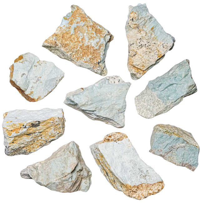 Pierres brutes opale bleue - 4 à 7 cm - Lot de 3