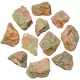 Pierres brutes unakite - 4 à 6 cm - Lot de 3
