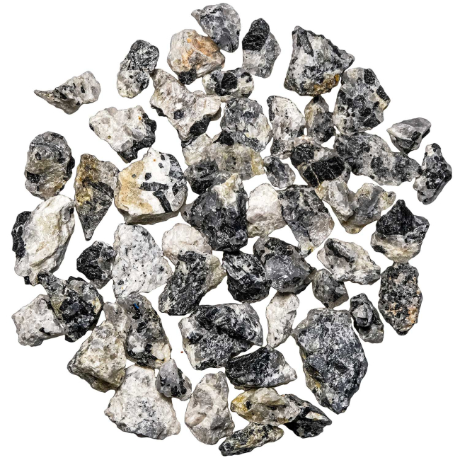 Pierres brutes quartz avec tourmaline noire - 1 à 3 cm - 100 grammes