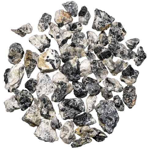 Pierres brutes quartz avec tourmaline noire - 1 à 3 cm - 100 grammes