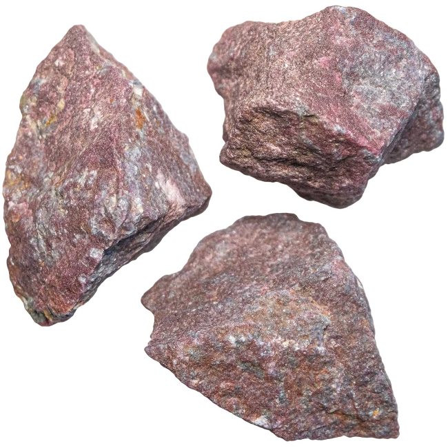 Pierres brutes rubis - 9 à 11 cm - Lot de 2