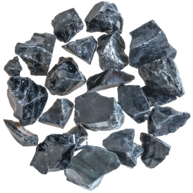 Pierres brutes obsidienne noire - 2 à 4 cm - 200 grammes