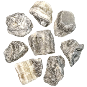 Pierres brutes aragonite zébrée - 4 à 6 cm - Lot de 3