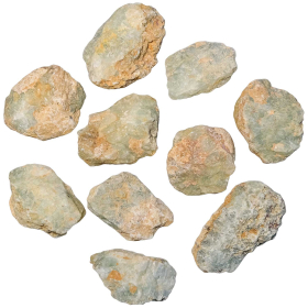 Pierres brutes préhnite - 4 à 5 cm - Lot de 3