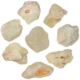 Pierres brutes quartz soufre - 4 à 6 cm - Lot de 3