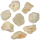 Pierres brutes quartz soufre - 4 à 6 cm - Lot de 3