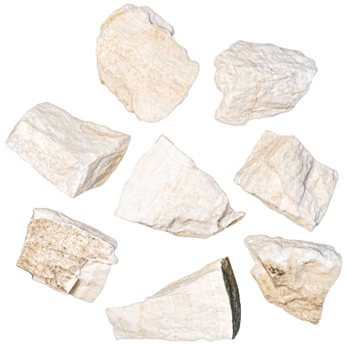 Pierres brutes aragonite blanche - 4 à 5 cm - Lot de 2