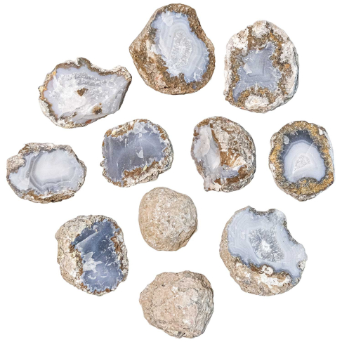Pierres brutes agate coconuts - 3 à 5 cm - Lot de 3