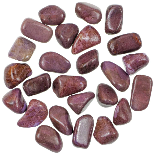 Pierres roulées jade violet - 2 à 3 cm - Lot de 2