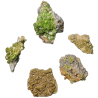 Pierres brutes cristaux de pyromorphyte - Lot de 5