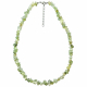 Collier de pierre en préhnite épidote - perles baroques