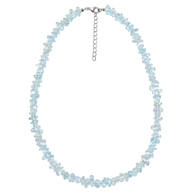 Collier de pierre en aigue-marine - perles baroques