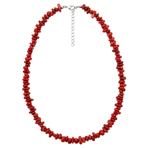 Collier en jaspe rouge - perles baroques