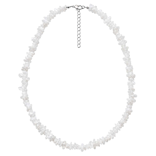 Collier de pierre en quartz blanc - perles baroques